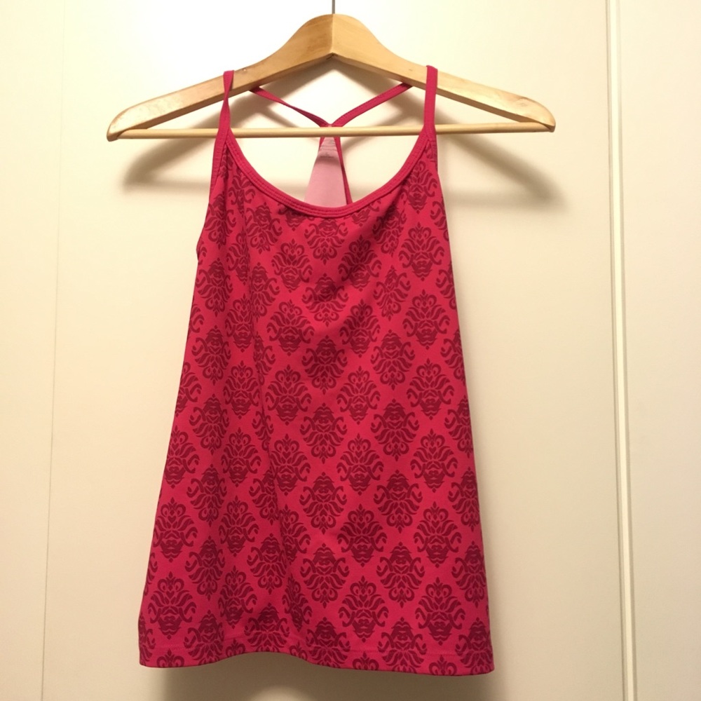 Pretty in pink, halter top workout shirt